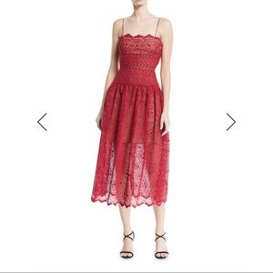 Self portrait red lace maxi dress US4/UK8